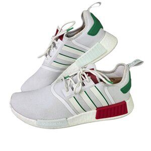 Mens Adidas NMD_R1 White Green Red Sneakers Comfortable Lightweight Size 11.5